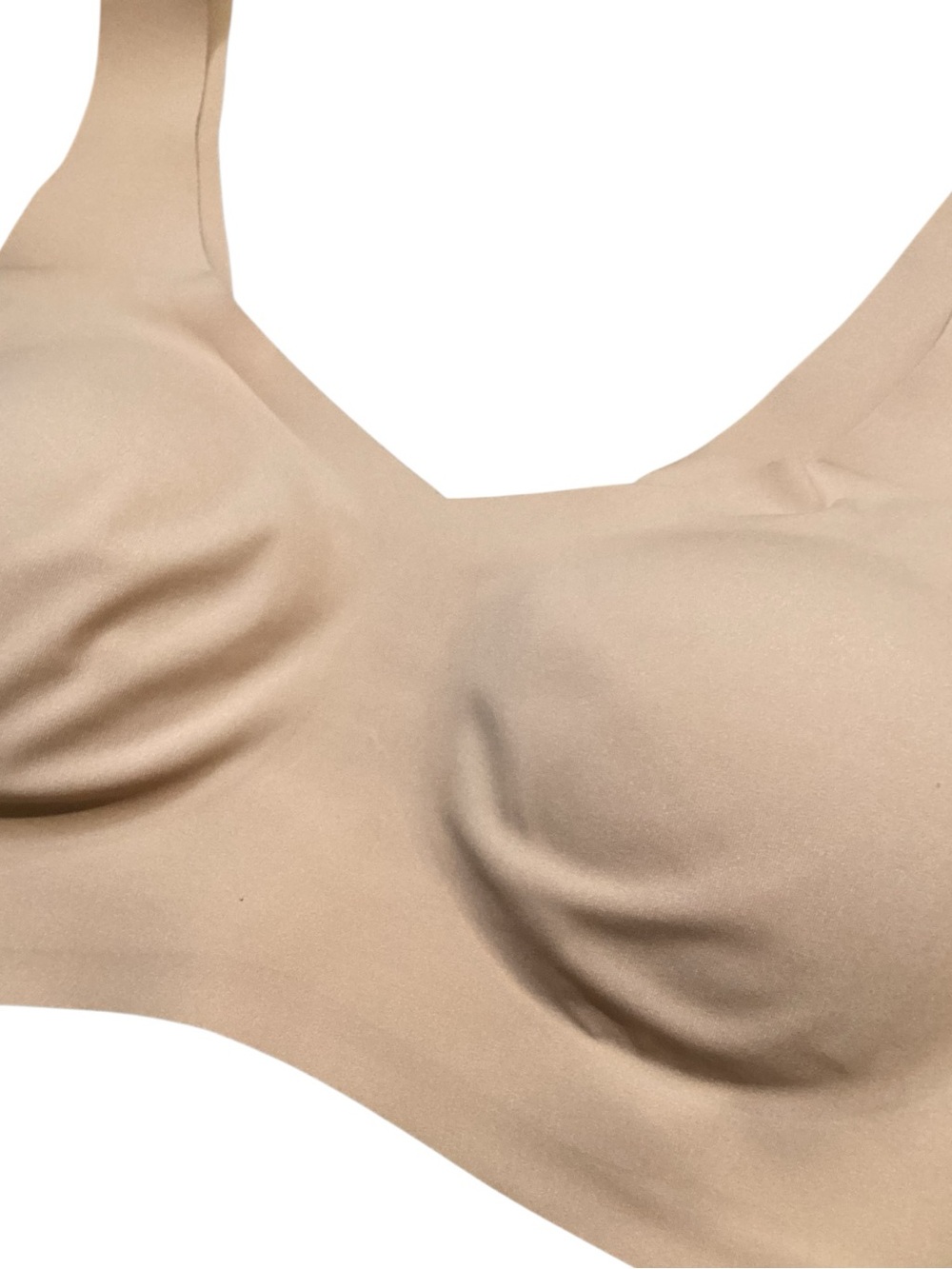 Honeylove LiftWear V Neck Bra Style LWBR0101 Nude Color Medium Wireless Pullover - Picture 3 of 8